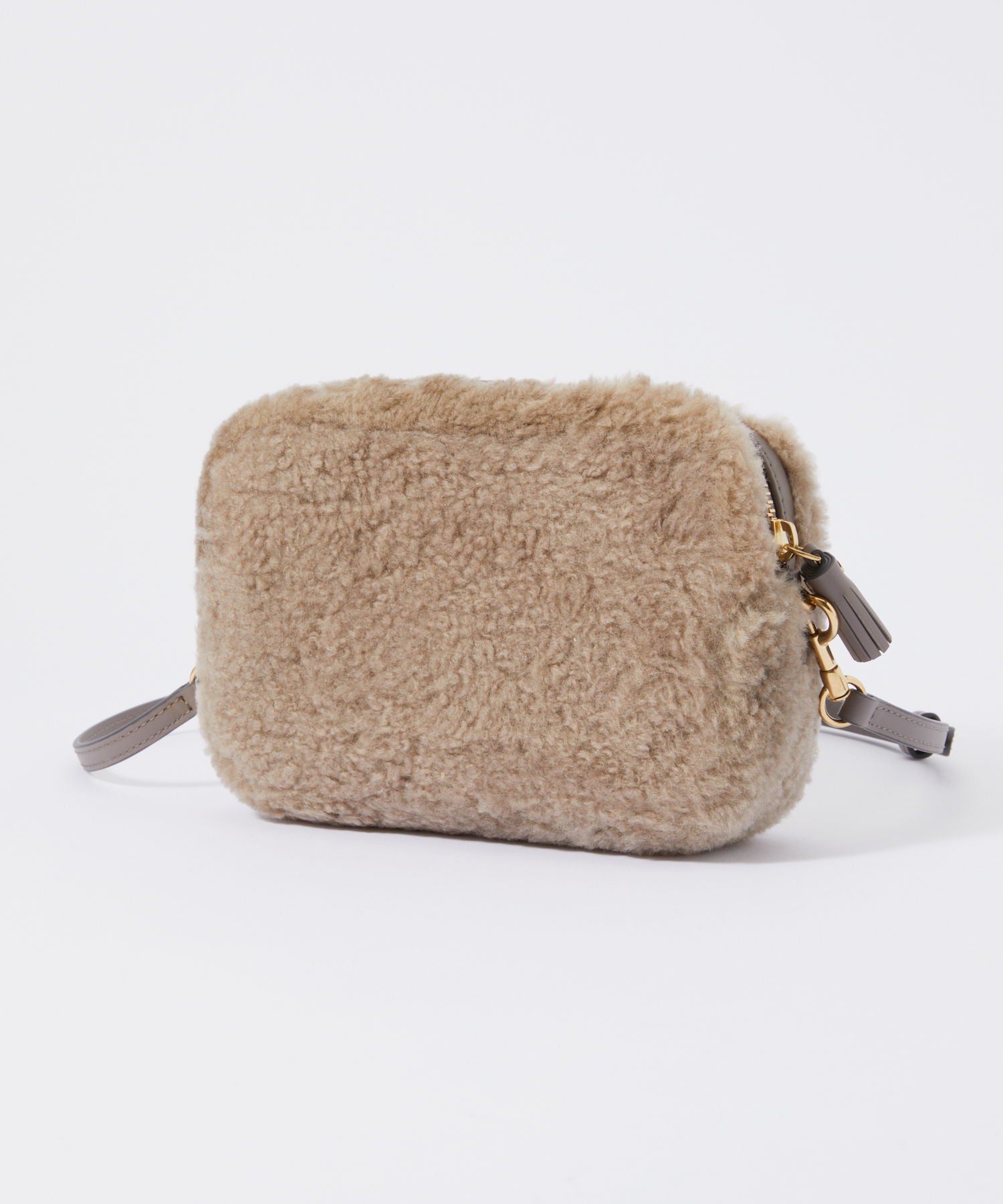 EYES CROSS BODY IN SHEARLING Shoulder Bag 