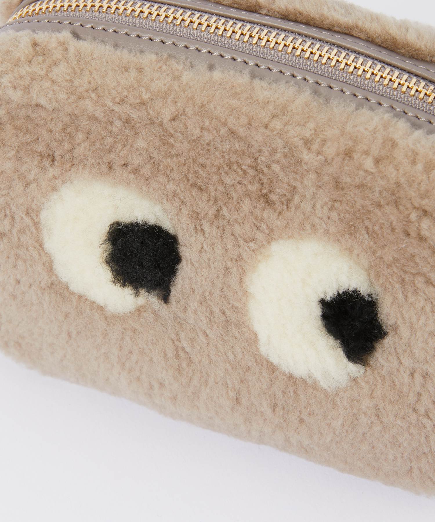 EYES CROSS BODY IN SHEARLING Shoulder Bag 