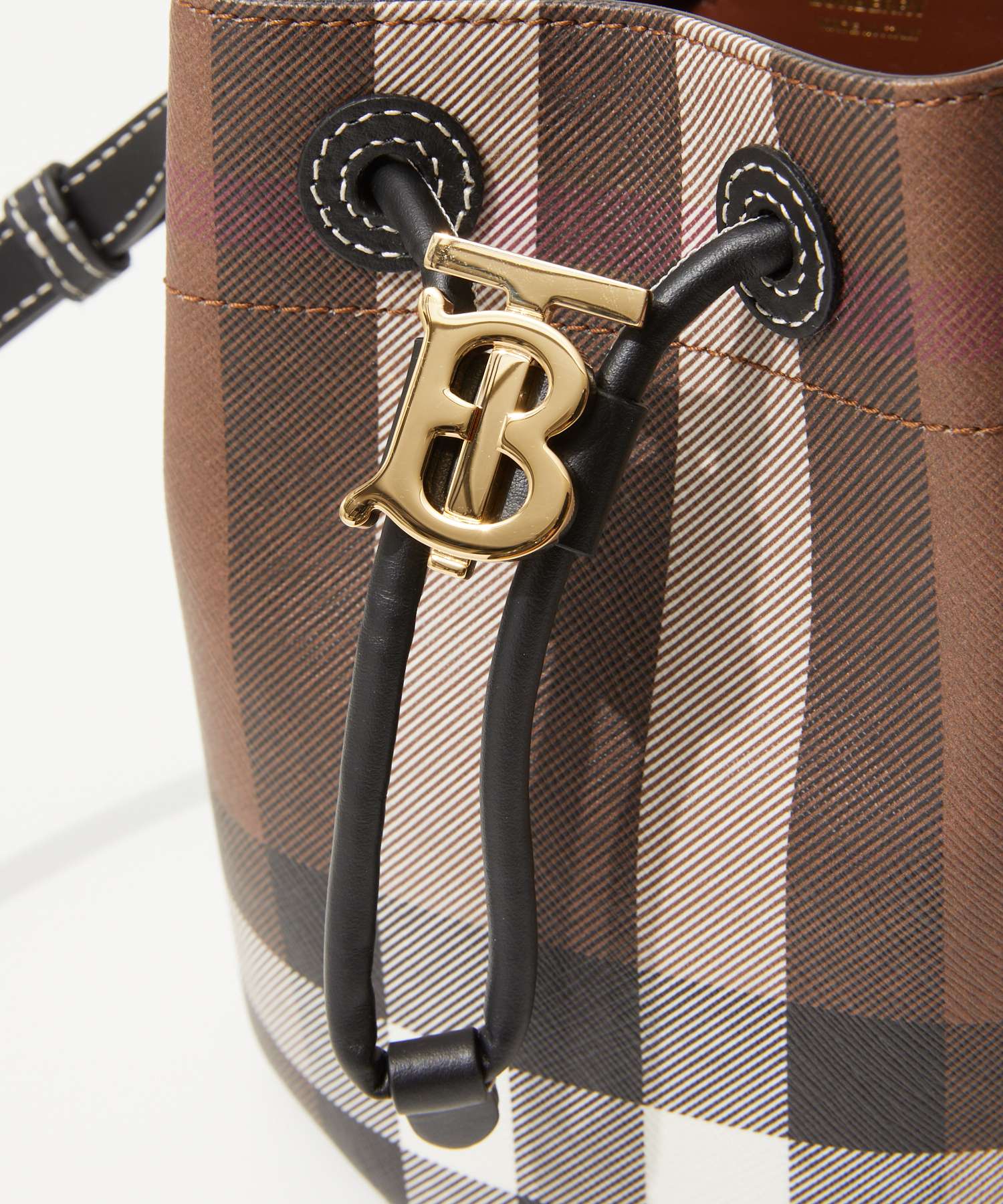 MINI CHECK TB BUCKET BAG ショルダーバッグ