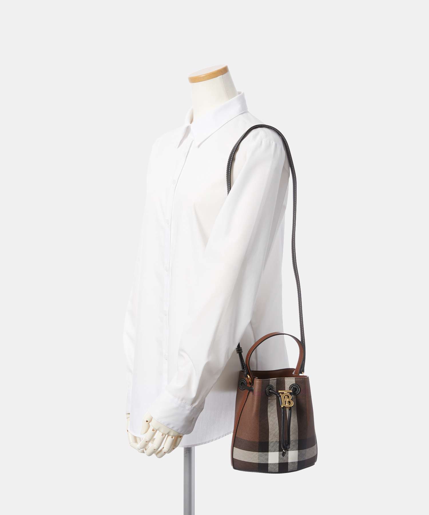 MINI CHECK TB BUCKET BAG ショルダーバッグ