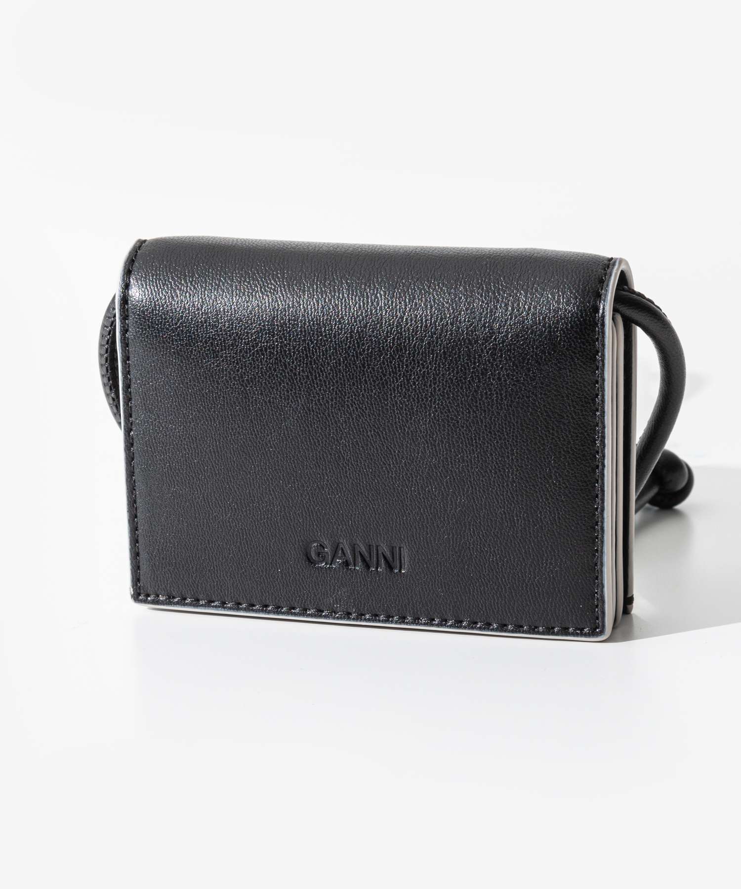 Ganni Bou Wallet On Strap 二つ折り財布