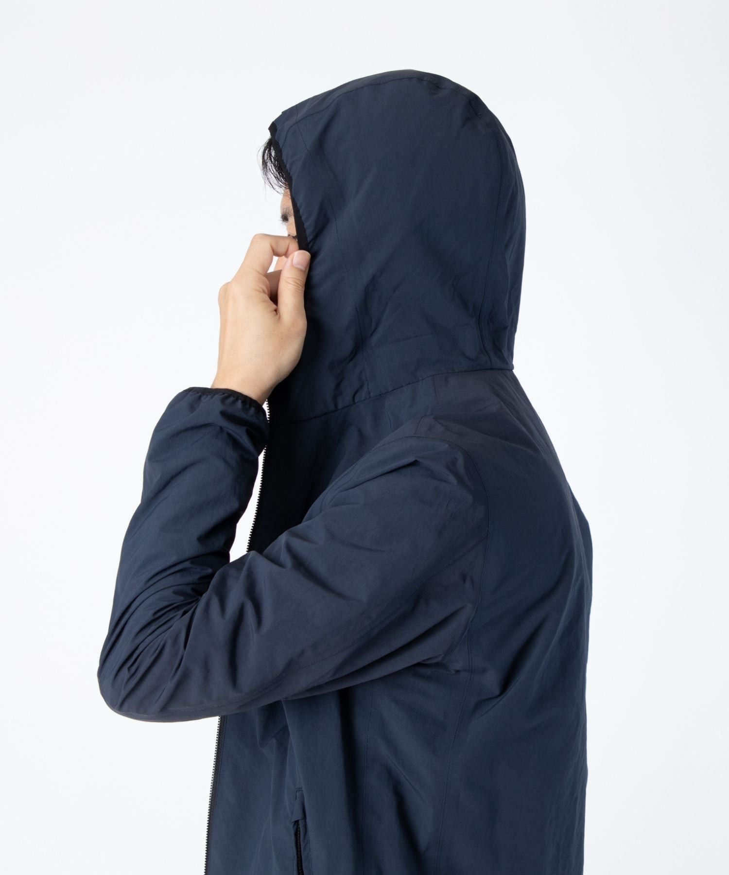 zip-up blouson hoodie 