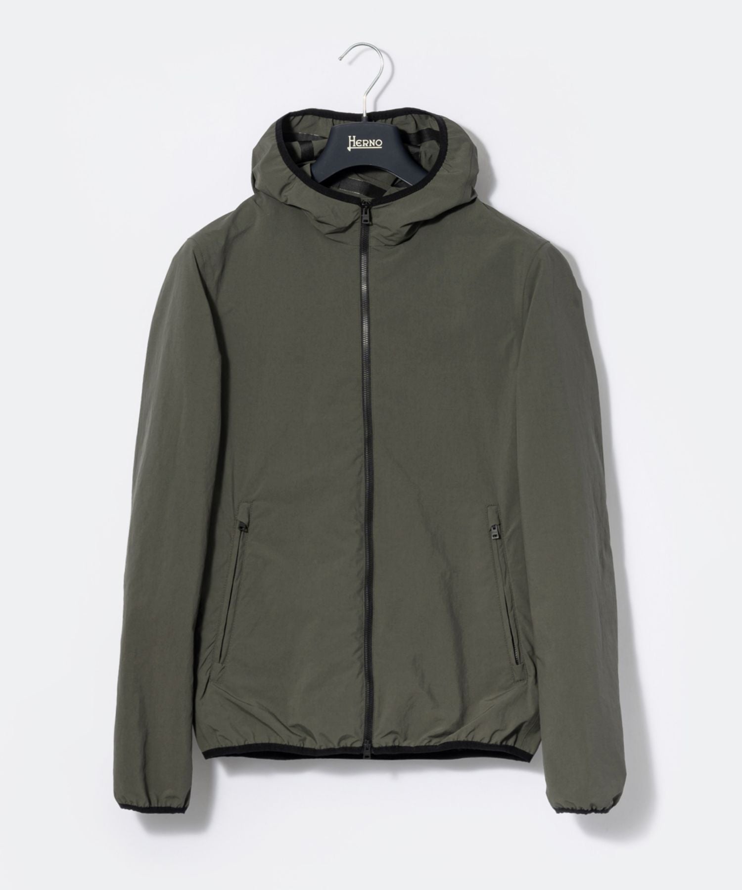 zip-up blouson hoodie 