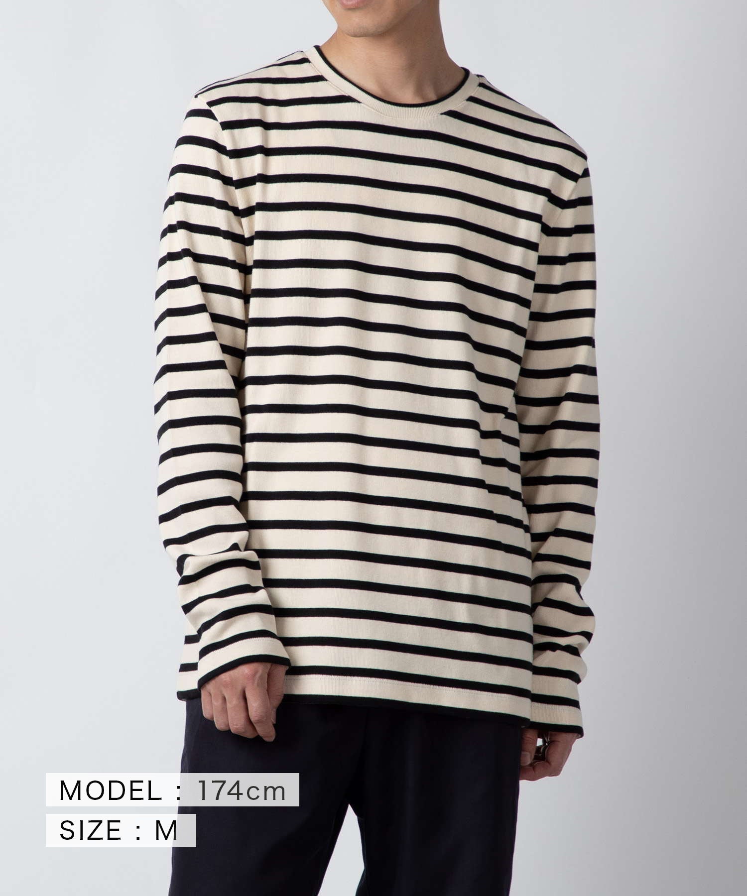 HORIZONTAL STRIPE LONG T-shirt 