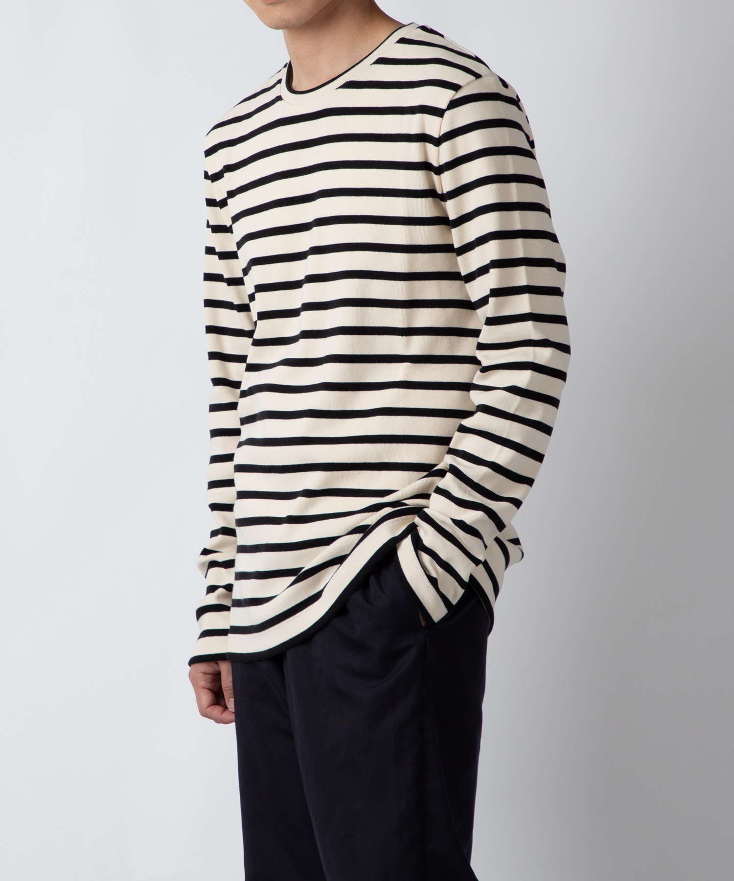 HORIZONTAL STRIPE LONG T-shirt 