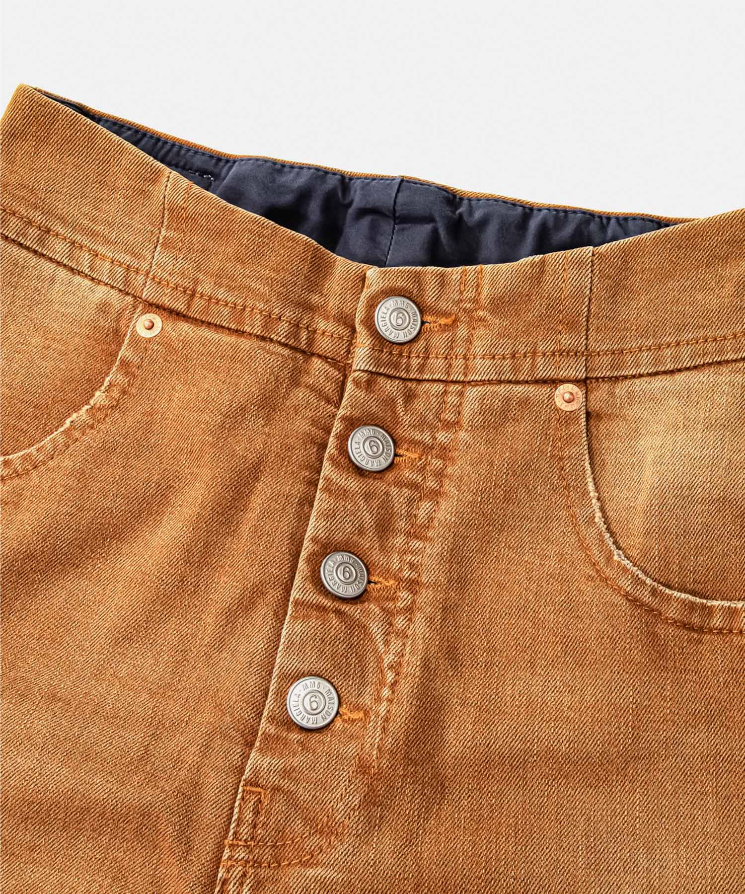 CARROT SHAPE WASHED JEANS 