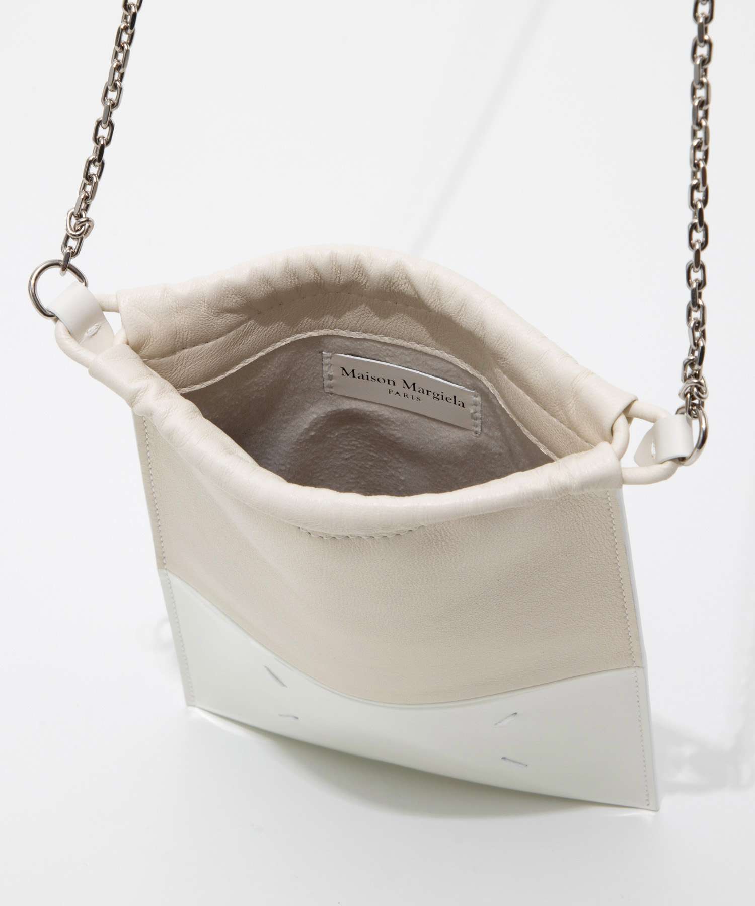 DRAWSTRING PHONE NECK POUCH WITH CHAIN ショルダーバッグ