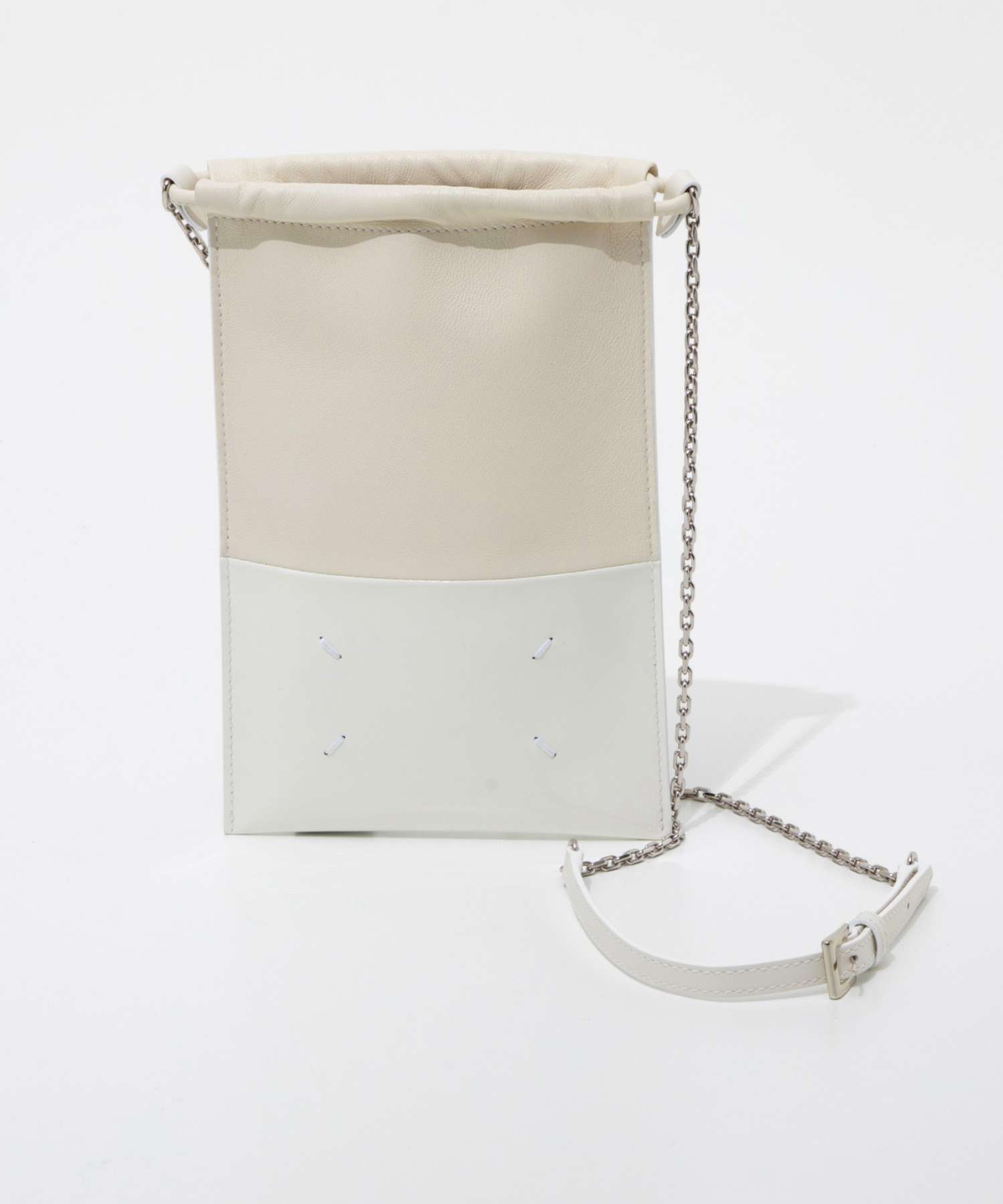 DRAWSTRING PHONE NECK POUCH WITH CHAIN ショルダーバッグ