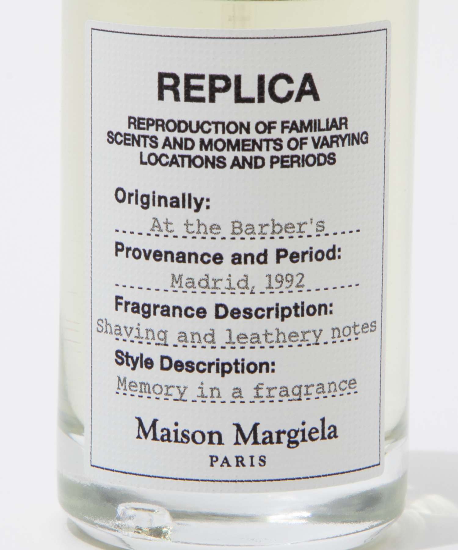 REPLICA AT THE BARBER'S オードトワレ 30ml