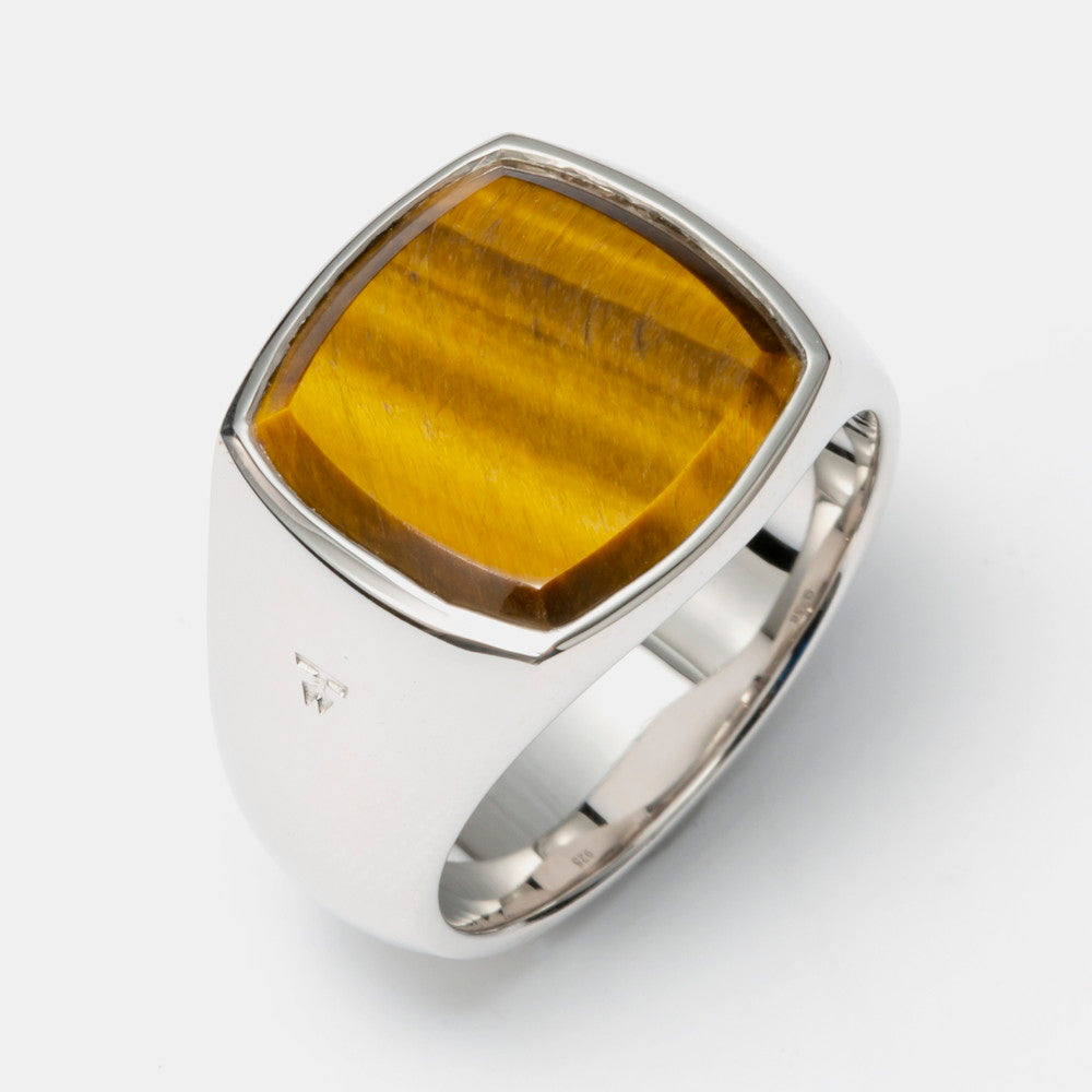 CUSHIO TIGER EYE STERLING SILVER ring 