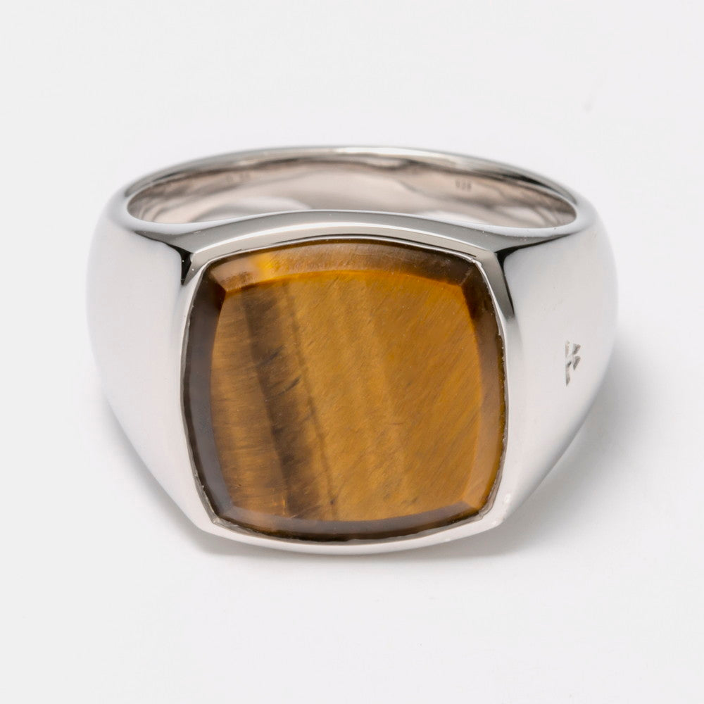 CUSHIO TIGER EYE STERLING SILVER ring 