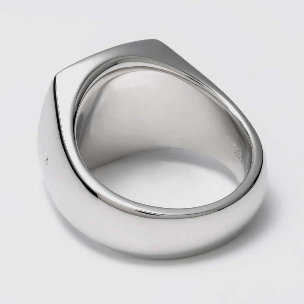 CUSHION POLISHED STERLING SILVER RING 