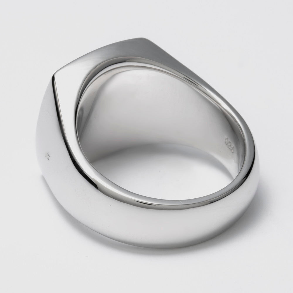 CUSHION SATIN STERLING SILVER RING 