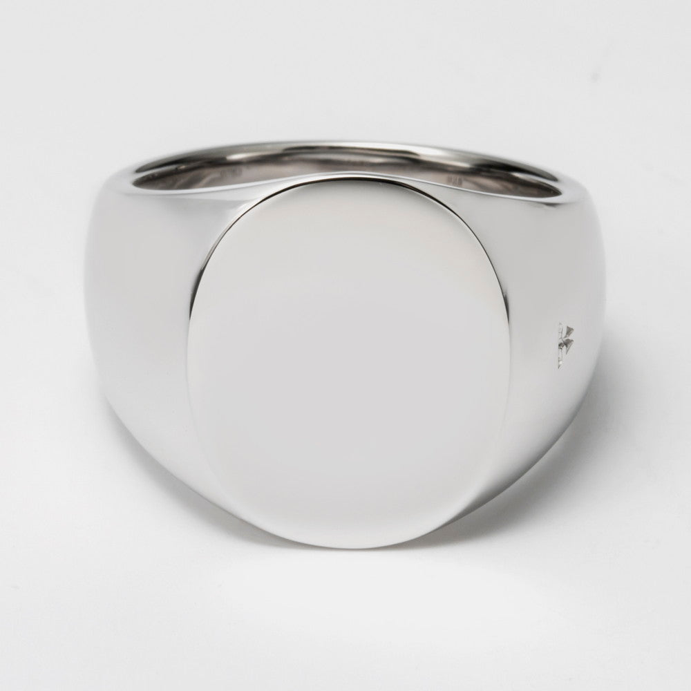 OVAL POLISHED STERLING SILVER RING 