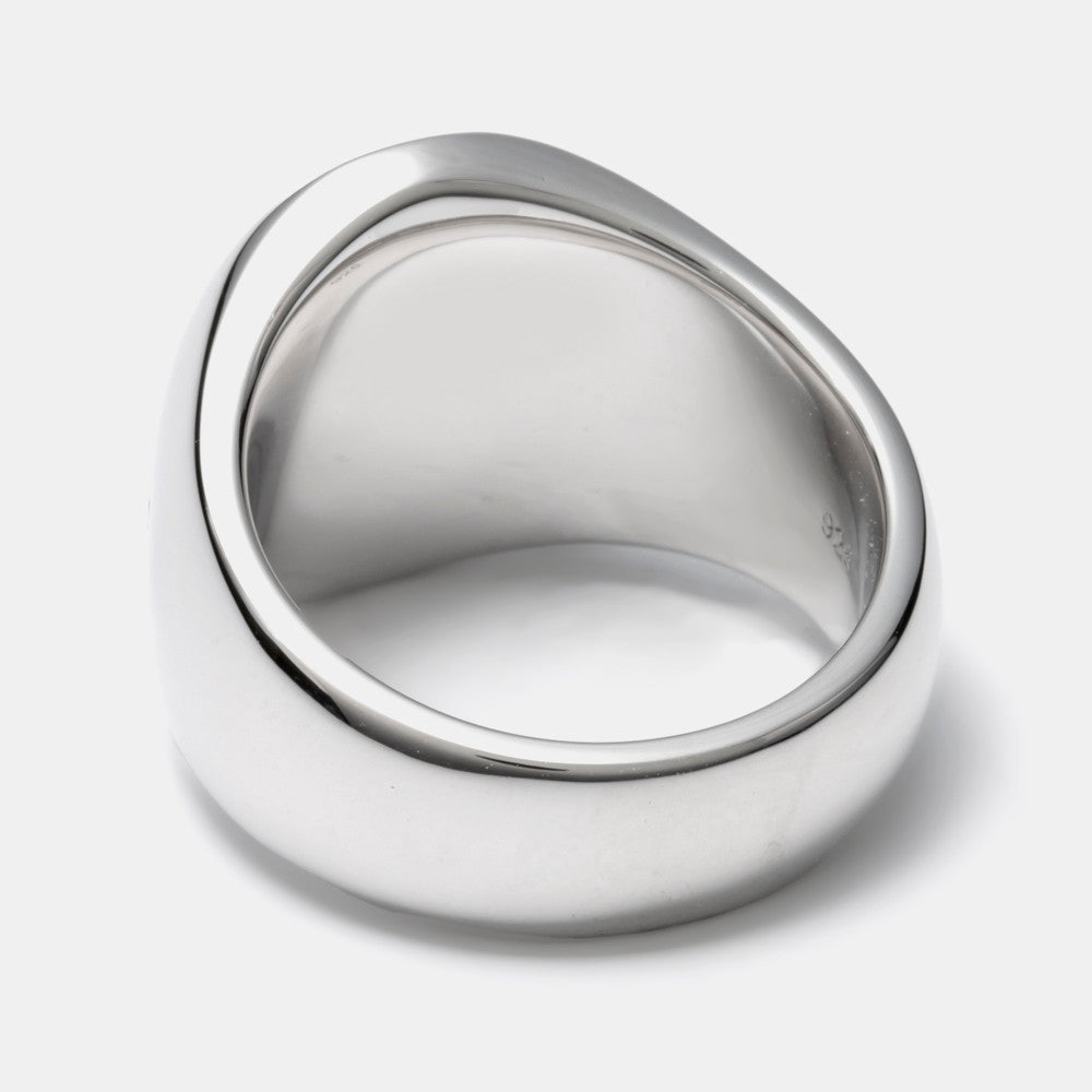 OVAL POLISHED STERLING SILVER RING 