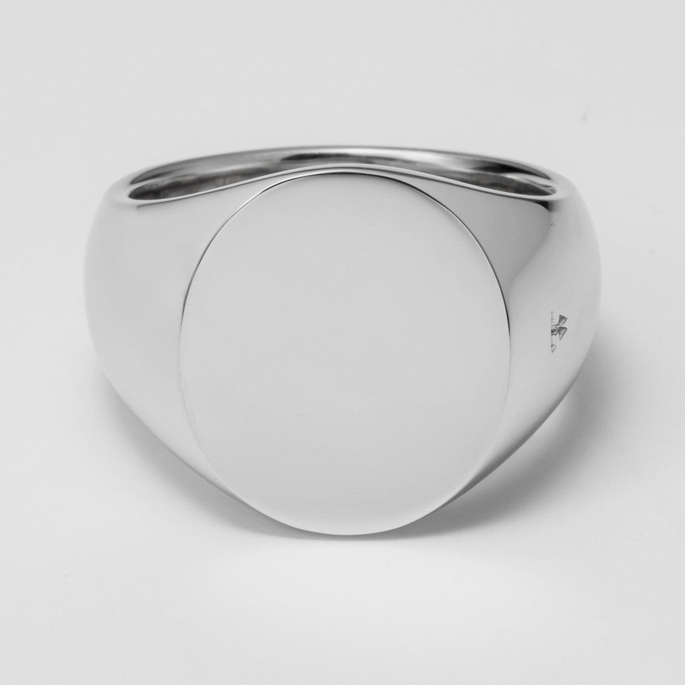 OVAL POLISHED STERLING SILVER リング